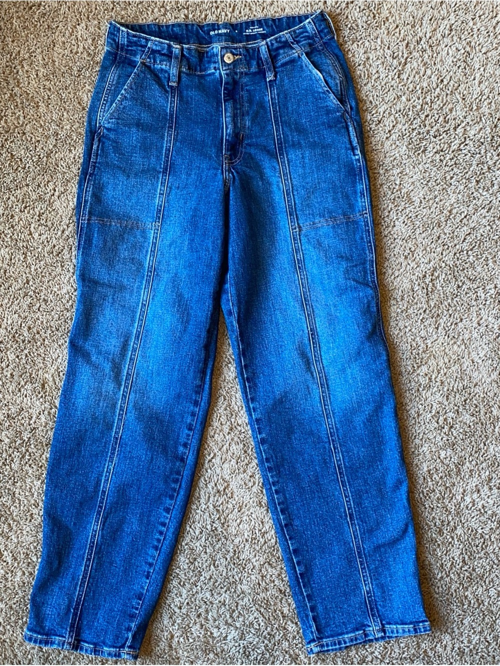 Old Navy High Rise OG Loose Jeans Women's Size 8 Secret Smooth Pockets Utility